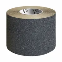 This 60-grit fine abrasive antislip tape is designed for wet and barefoot traffic areas. The 26 mil thick tape features a recycled rubber adhesive and is oil-resistant, suitable for indoor and outdoor use. It meets NFSI safety standards and comes in a 6 in x 60 ft roll