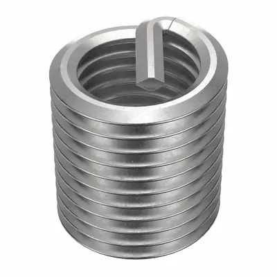 HELI-COIL Helical Insert: Tanged Tang Style, Free-Running, M12-1.50 Thread Size, Plain - Free-Running Tanged Helical Inserts