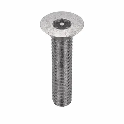 TAMPER-PRUF SCREW Tamper Resistant Screw: 1/4"-20 Thread Size, 1 1/4 in Lg, Stainless Steel - Flat Head Tamper-Resistant Machine Screws