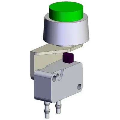 SMC Shuttle Valve: VM1000 Series, Extended Button Actuator, 3 Ports, 4 mm Push-On - VM Series Manual Air Control Valves