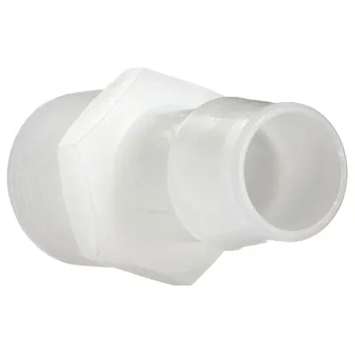 ELDON JAMES Barbed Fitting Adapter: 3/4 in ID x 3/4 in Pipe Fitting Size, Barbed/Threaded - Standard PVDF Barbed Tube Fittings