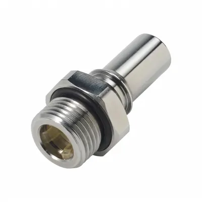 CPC Quick Connection Coupling: Straight, 1/2 in Pipe Size, Warm Red, Quick Disconnect/Threaded - Chrome-Plated Brass Quick-Disconnect Tube Fittings