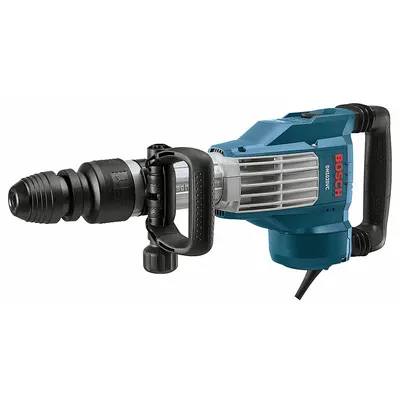 BOSCH Demolition Hammer Kit: Corded, Chipper, SDS-Max, 17 ft-lb, 1,800 bpm, 25.1 lb Wt - Inline Corded Demolition Hammers