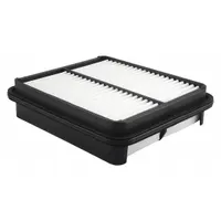 Rectangular panel-type engine air filter with 9 1/16 in overall length. Designed for Suzuki buses. Removes airborne contaminants from intake air to protect engine components in fleet and commercial transport applications