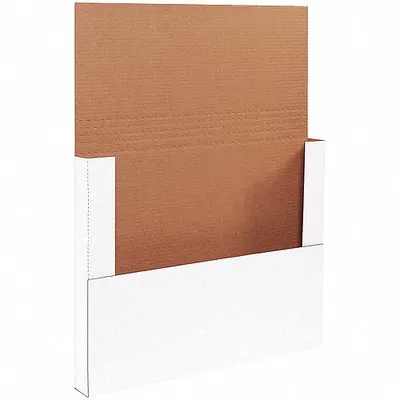 PARTNERS BRAND Easy-Fold Mailer, 18" x 12" x 2", White, ECT-32-B, 50-Pack - Easy-Fold Mailers