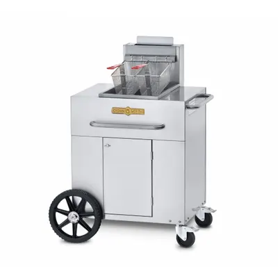 CROWN VERITY PF-1 Wheeled Fryer, 1 Fry Pot, 30 lb Tank, 90,000 BtuH - Wheeled Fryers