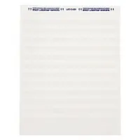 White matte polyester wraparound label for permanent wire and cable identification on 3 AWG to 0 AWG gauges. Accepts thermal-transfer printing for legible marking in industrial panel building, electrical maintenance, and assembly applications