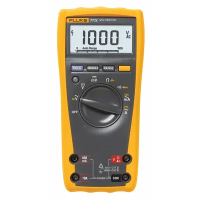 FLUKE Digital Multimeter: Avg, CAT IV 600V, 1,000 V Max AC Volt Measurement - Standard Feature Multimeters