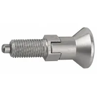 KIPP Indexing Plunger: Locking, SS, M6x0.75 Thread, 4.5 N to 10 N Nose Force (MPN K0632.113903)