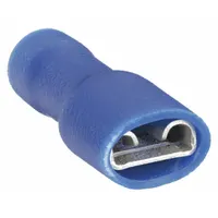 Wire Disconnect: Female Socket, Blue, Vinyl, Full Coverage, 16 AWG – 14 AWG Wire Size