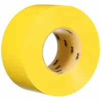 Floor Marking Tape: Liner-Less Tape, Solid, Yellow, 3 in x 108 ft, 33 mil Tape Thick, 3M, 4 PK (MPN 971)
