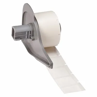 BRADY Wraparound Label: 1 in x 3/4 in, Vinyl, Black on White - Brady Precut Label Rolls