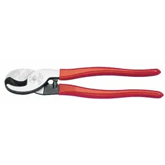 Shear-type cable cutter with steel handle, designed for cutting 24 AWG max diameter data cable. Suitable for trimming communications cable in network and electrical installations.