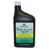 RENEWABLE LUBRICANTS Air Tool Oil: Synthetic, -22°F Min. Op Temp., 250°F Max. Op Temp., Bottle (MPN 83111)