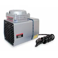 GAST Compressor/Vacuum Pump: 1/8 hp, 115V AC, 25.5 in Hg Max Vacuum, 60 psi Max Continuous Pressure (MPN DOA-P707-AA)