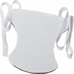 This sock aid is made of white nylon and measures 12 inches in overall length and 14 inches in overall height. It assists individuals in putting on socks without bending or straining, suitable for home care and rehabilitation settings. Contains latex.