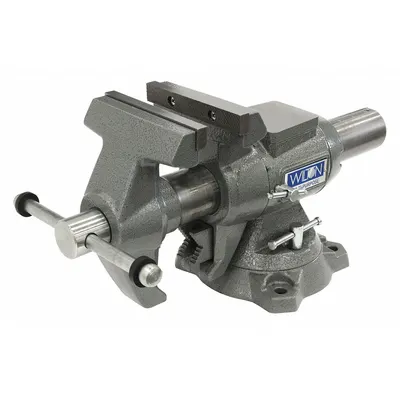 WILTON Combination Vise: Std Duty, Enclosed, 5 1/2 in Jaw Face Wd, 5 in Max Jaw Opening - Rotating-Head Combination Bench & Pipe Vises