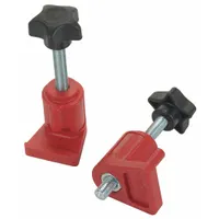 Camshaft holding tool set for single, dual, or quad cam engines. Includes two clamps to secure cam gears during timing belt or chain service. Measures 4 inches in length and 3 inches in width