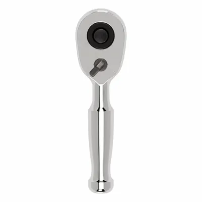 TEKTON Quick-Release Ratchet: Pear, Reversible, 3 in Overall Lg, Polished - Standard-Head Ratchets