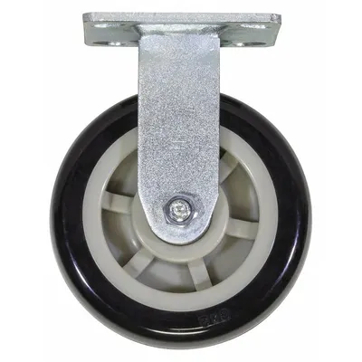 AKRO-MILS Rigid Caster: 1,000 lb Load Capacity, 7 1/2 in Overall Lg, 6 in Dia, 6 in Overall Wd - Replacement Casters for Platform Trucks