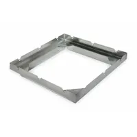 This galvanized steel roof-curb adapter allows a 30-inch fan base to be mounted on a 24-inch roof curb. It is designed for use with upblast fans in ventilation systems where the fan base must be reduced to match an existing curb opening. Includes eight 1/4-20 x 3/4 bolts for installation