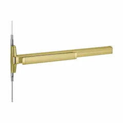 This concealed vertical rod exit device features a touchbar push bar and lever outside trim, finished in brown. It is designed for use on commercial doors requiring concealed vertical rod latching. Not ADA compliant and not ligature-resistant.