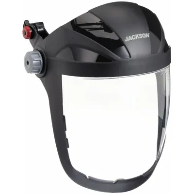 JACKSON SAFETY Face Shield: Anti-Fog, Reusable, Polyurethane, Clear - Jackson Safety Face Shield Assemblies for Hard Hats