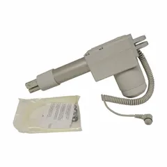This head actuator is designed for use with Basic American Zenith 9000 series healthcare beds. Constructed of metal and plastic with a gray finish, it provides controlled adjustment of the bed's head section to support patient positioning and caregiver access in medical facilities.