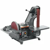 JET Belt and Disc Sander: For Metal, 115 V, Single-Phase, 3/4 hp, 2 in x 42 in Belt, 8 in Disc, 45° (MPN 577004)