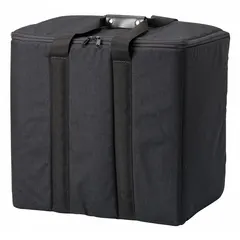 Black storage and transport case designed for Powermark series label makers. Provides protective housing for the printer during handling, transport, and storage. Suitable for use in industrial and facility maintenance settings where label makers are deployed.