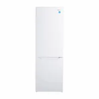 This DANBY bottom-freezer refrigerator offers 10 cu ft total capacity with automatic defrost and a swing door. It features three shelves for organized food storage and is Energy Star Certified for energy efficiency. Suitable for residential kitchens