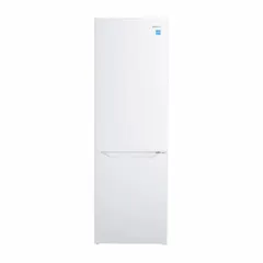 This DANBY bottom-freezer refrigerator offers 10 cu ft total capacity with automatic defrost and a swing door. It features three shelves for organized food storage and is Energy Star Certified for energy efficiency. Suitable for residential kitchens.
