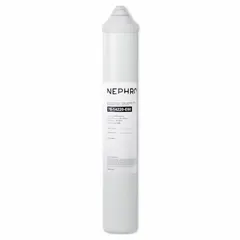 This quick-connect water filter is designed for use with ice machines and refrigerators. It features carbon filter media to reduce Class 1 Particulate. The filter has a 2 gpm flow rate, 17-inch overall height, and 3-inch overall diameter.
