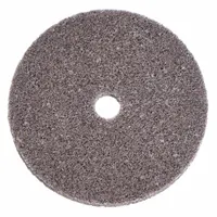 This SCOTCH-BRITE XL-UW unitized wheel is 3 inches in diameter and 1/4 inch wide, with a 3/8 inch arbor hole. It features medium-grade aluminum oxide abrasive for light deburring and finishing on carbon steel and soft metals. Commonly used for cleaning, blending, and surface preparation in industrial maintenance and fabrication applications