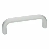 This load-rated standard "U" pull handle is made of aluminum with a silver finish. It features a 19.69 in mounting hole center-to-center distance and M8 threaded holes for secure mounting. Suitable for use on industrial enclosures, machinery doors, and heavy-duty access panels