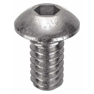 FOREVERBOLT Socket Head Cap Screw: #10-24 Thread Size, 3/8 in Lg, Button, NL-19, Stainless Steel - Button Head Socket Cap Screws