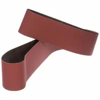 This 3M 767F sanding belt is designed for grinding stainless steel and soft metals. It features a ceramic abrasive with 36 grit on a YF weight polyester backing, providing cool cutting action to reduce heat buildup. The belt measures 6 inches wide by 168 inches long and is supplied in a pack of 10. Suitable for heavy-duty metalworking applications