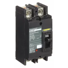 200 A molded case circuit breaker with a maximum AIR rating of 10kA at 240V AC. Features fixed instantaneous trip and line/load lug terminals. Part of the QB series, suitable for overcurrent protection in electrical distribution panels.