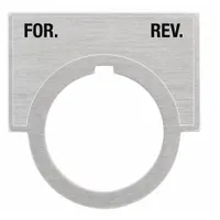 Legend Plate: 30 mm Panel Mounting Size, Half-Round, 1 1/2 in Overall Ht x 2 in Overall Wd (MPN 52NL31)