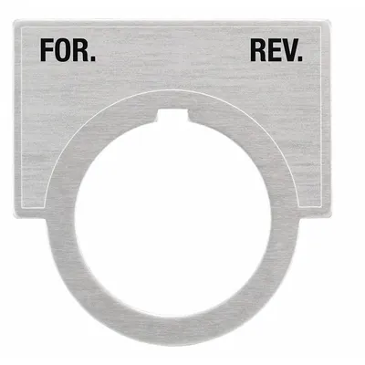 SIEMENS Legend Plate: 30 mm Panel Mounting Size, Half-Round - Push-Button Rings & Plates