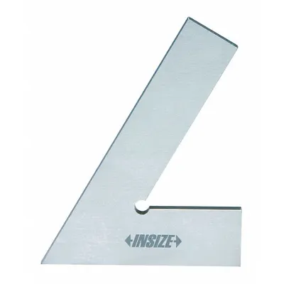 INSIZE Precision Steel Square: 60° Angle, 7-29/32 x 5-7/64 in Outside Dimensions - Machinist Precision Steel Squares