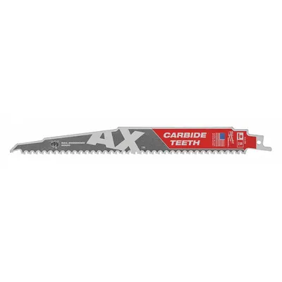 MILWAUKEE Reciprocating Saw Blade: 5 Teeth per Inch, 9 in Blade Lg, 0.05 in Blade Thick - Wood-Cutting & Pruning Blades