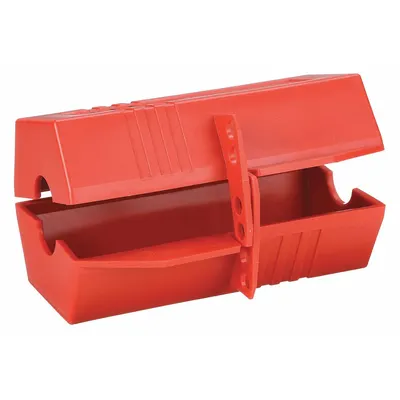 BRADY Plug Lockout Cover, For 2-Prong Plugs, Max Plug Dia 3 in, Red, 220/550V AC - Plug Lockout Covers