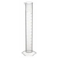 APPROVED VENDOR Graduated Cylinder: Polypropylene, 250 mL, 8.5 fl oz, To Contain (TC), Hexagon