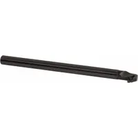 This left-hand indexable boring bar features a positive rake geometry for internal turning operations. It is used for enlarging holes, creating precise bores, and finishing internal diameters in metalworking. The design supports efficient chip evacuation and surface finish