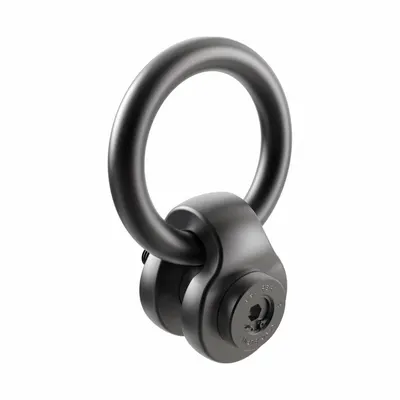 JERGENS Hoist Ring: Pivot/Swivel, Black Oxide-Coated Steel, M30-3.50 - Side-Pull Pivot & Rotate Hoist Rings