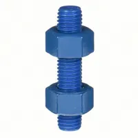 USA FASTENER Fully Threaded Stud: 1 1/4"-8 Thread Size, Steel, Grade B7, PTFE Coated, 8 in Lg, 4 PK (MPN B7-1.25-8)