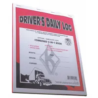 JJ KELLER Drivers Daily Logbook 2 In 1: Driver's Daily 2-in-1 Log Book, Carbon, English, 2-Ply, Book (MPN 8550)