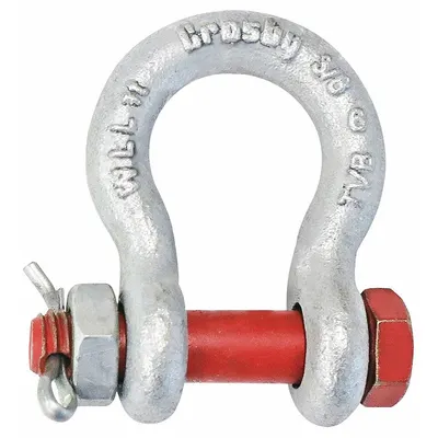 CROSBY Anchor Shackle: Anchor Shackle, 2,000 lb Working Load Limit, 21/32 in Wd Between Eyes - Anchor Shackles for Lifting