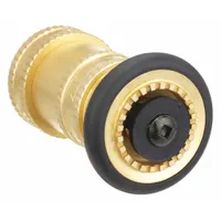 Constant pressure automatic fog nozzle with solid stream option. Constructed with a rigid brass body and NST threads. Activation is by twist. Suitable for firefighting and industrial water suppression applications